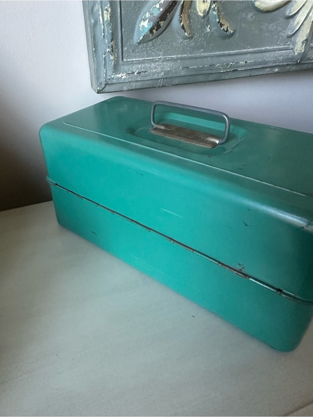 Vintage Liberty teal green tackle box metal - Picture 7 of 12